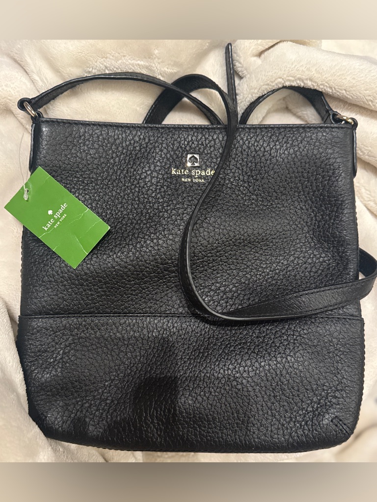 Kate Spade Leather Crossbody Travel Purse | Black